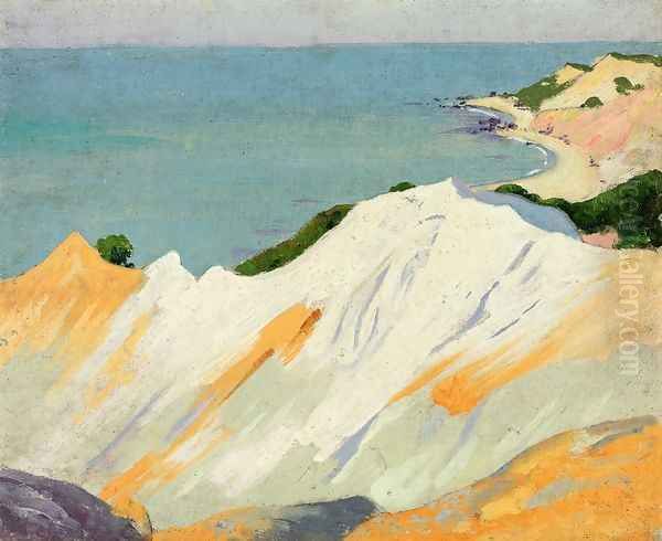 Chalk Hills, Gay Head Oil Painting by Arthur Wesley Dow