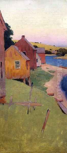 Ipswich Shanties 1892 Oil Painting by Arthur Wesley Dow