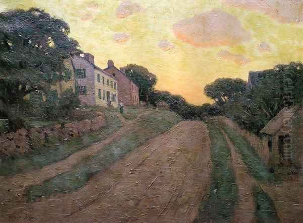 Summer Street 1890 Oil Painting by Arthur Wesley Dow