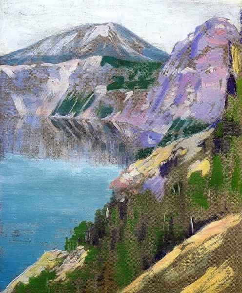 Crater Lake 1919 Oil Painting by Arthur Wesley Dow