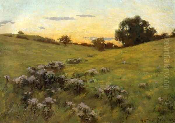 Flowering Field 1889 Oil Painting by Arthur Wesley Dow