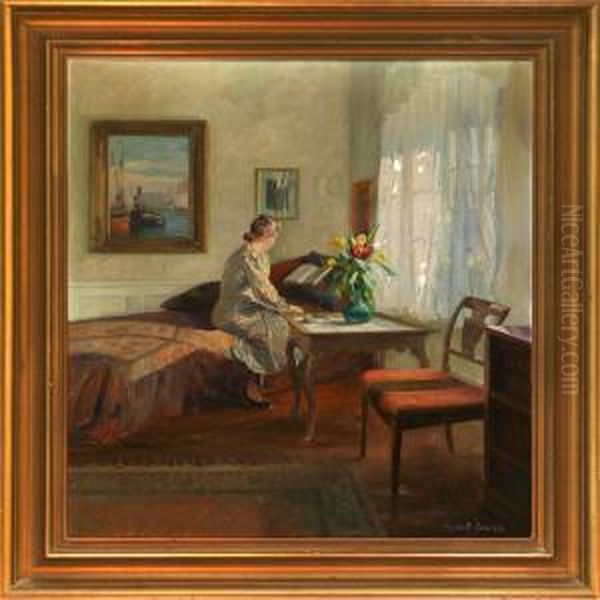 Drawing Roominterior Oil Painting by Robert Panitzsch