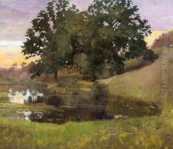 Hillside Pool 1900 Oil Painting by Arthur Wesley Dow