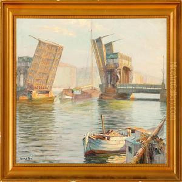 Harbour Scene From Copenhagen by Robert Panitzsch