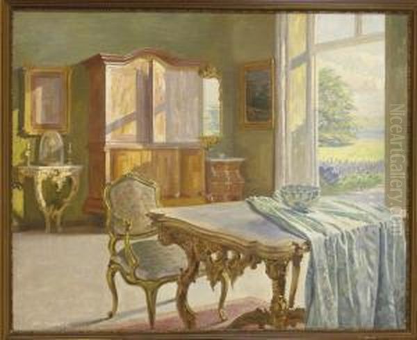 A Sitting Room In Spring Oil Painting by Robert Panitzsch