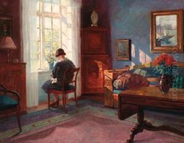 An Interior Oil Painting by Robert Panitzsch