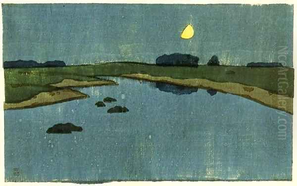 Marsh Creek 1905 Oil Painting by Arthur Wesley Dow