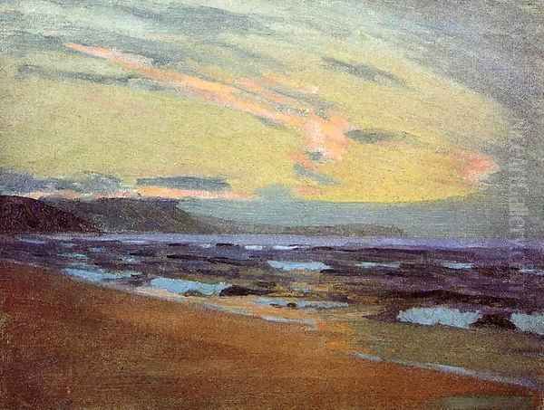 Sunset at Gay Head Marthas Vinyard 1913 Oil Painting by Arthur Wesley Dow