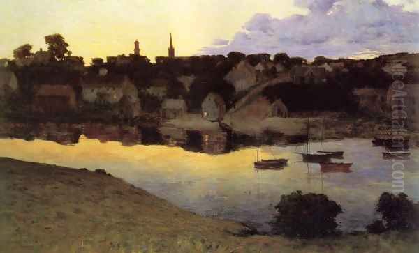 Ipswich at Dusk 1890 Oil Painting by Arthur Wesley Dow