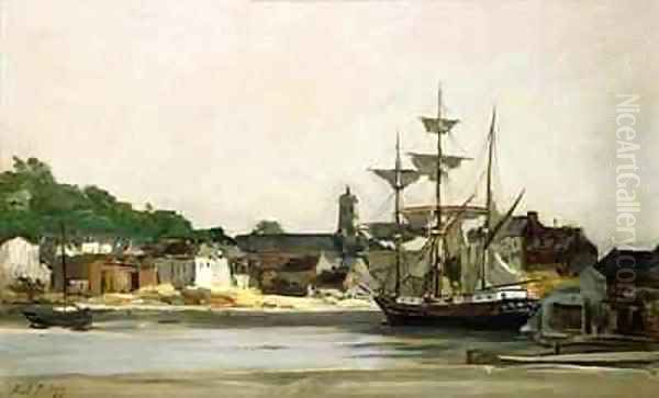 The Harbour at Honfleur Oil Painting by Karl Pierre Daubigny