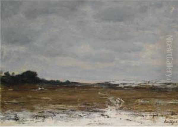 After The Snowfall Oil Painting by Pericles Pantazis