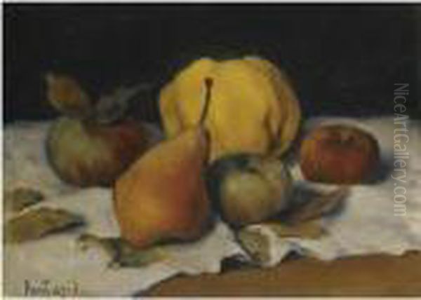 Still Life With Fruit Oil Painting by Pericles Pantazis