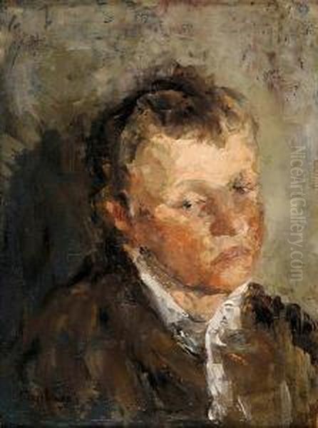 Tete D'enfant Oil Painting by Pericles Pantazis