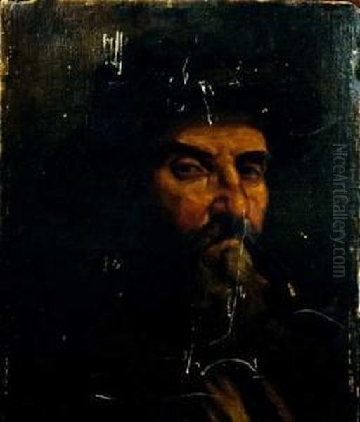 Portrait D'un Homme Oil Painting by Pericles Pantazis