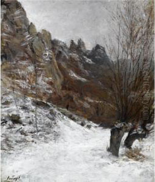 Chemin Dans Les Montagnes Oil Painting by Pericles Pantazis