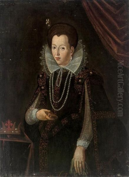 Portrait Of A Lady Oil Painting by Juan Pantoja de la Cruz