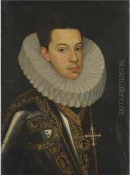 Portrait Of Prince Felipe Emmanuele (1586-1605) Of Savoy Oil Painting by Juan Pantoja de la Cruz