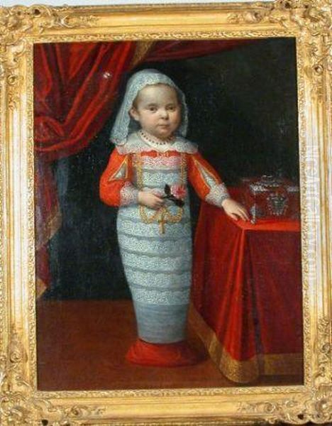 Portrait Of A Child Oil Painting by Juan Pantoja de la Cruz