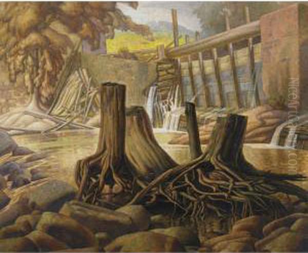 The Mill, Cheltham (sic) Oil Painting by Lawrence Arthur C. Panton