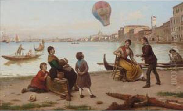 The Hot Air Balloon Oil Painting by Antonio Paoletti