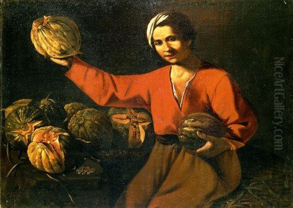 Venditore Di Meloni Oil Painting by Pietro Paolini