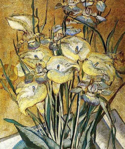 Irises and Calla Lilies Oil Painting by Maria Oakey Dewing