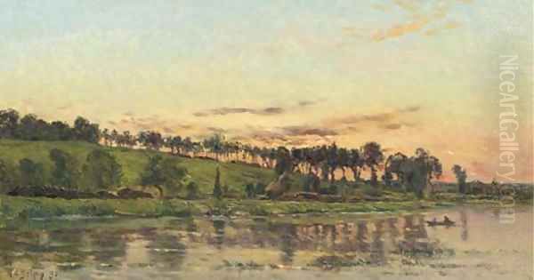 Lavandieres Oil Painting by Hippolyte Camille Delpy