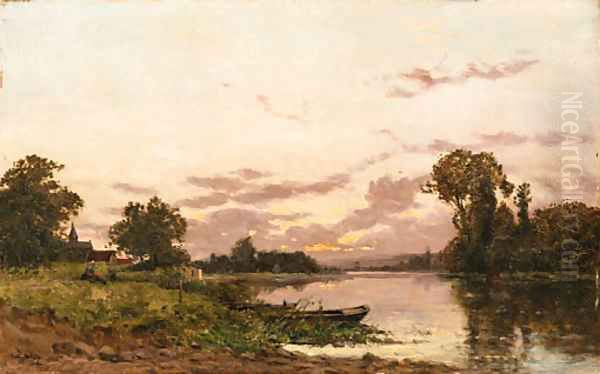 Le pont sur le Larch Oil Painting by Hippolyte Camille Delpy