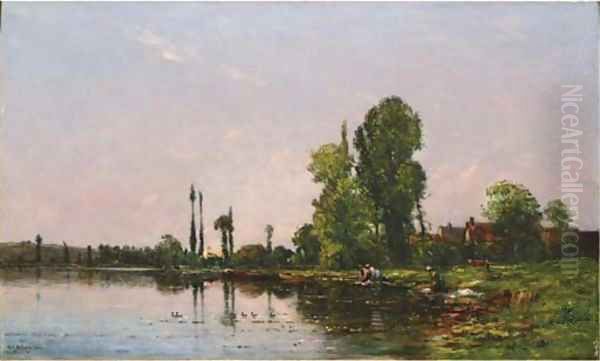 Matinées d'été à Rueil Oil Painting by Hippolyte Camille Delpy