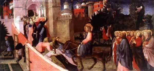 Entry of Christ to Jerusalem Oil Painting by Pietro di Giovanni D`Ambrogio