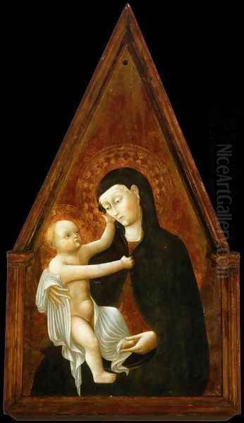 Virigin and Child Oil Painting by Pietro di Giovanni D`Ambrogio