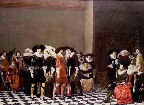 The Wedding Party Oil Painting by Willem Cornelisz. Duyster