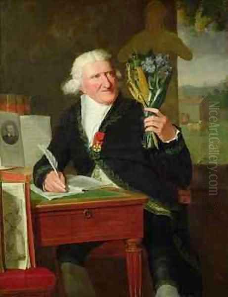 Portrait of Antoine Parmentier 1737-1813 Oil Painting by Francois Dumont