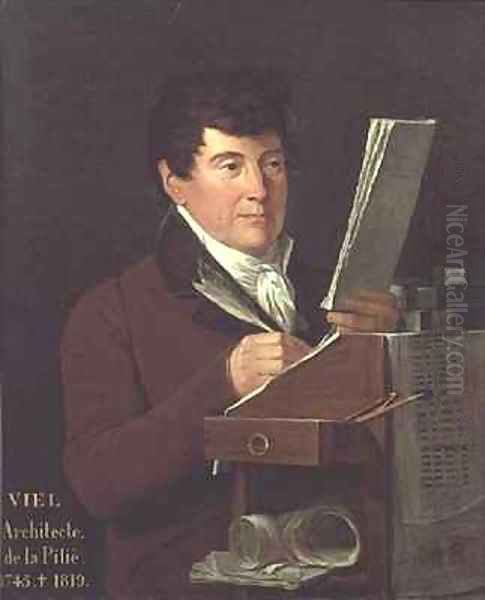 Portrait of Charles Francois Viel 1745-1819 Oil Painting by Francois Dumont