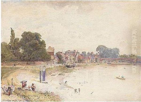 By The Thames At Maidenhead Oil Painting by John Parker