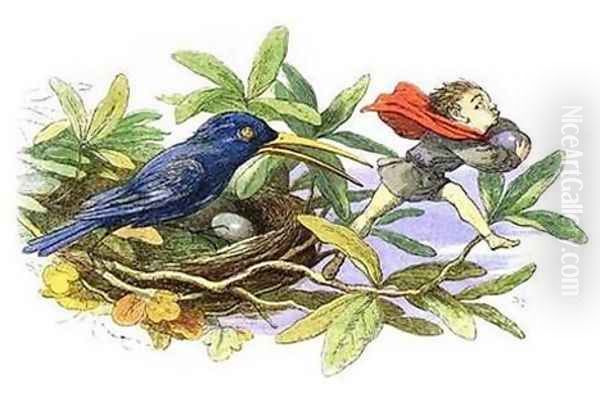 Stealing Oil Painting by Richard Doyle