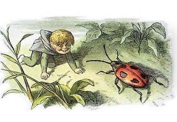 Bo! To a Beetle Oil Painting by Richard Doyle