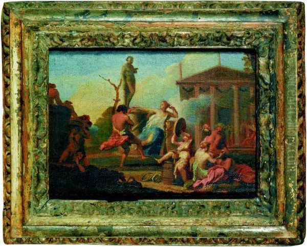 Bacchanale Oil Painting by Michele Da Parma (see Rocca)