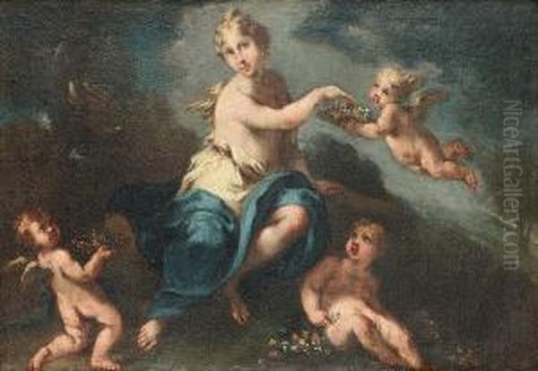 Flora Oil Painting by Michele Da Parma (see Rocca)