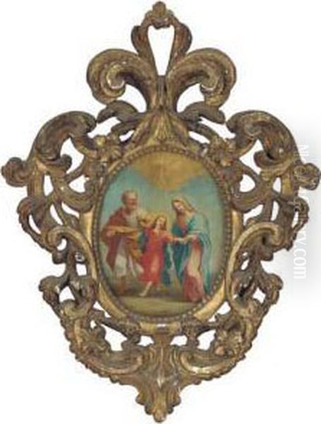 The Holy Family Oil Painting by Michele Da Parma (see Rocca)