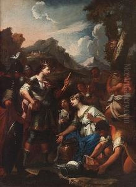 The Offering Of Abigail Oil Painting by Michele Da Parma (see Rocca)