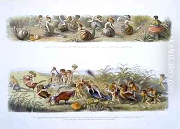 Illustration for In Fairyland A Series of Pictures from the Elf World Oil Painting by Richard Doyle