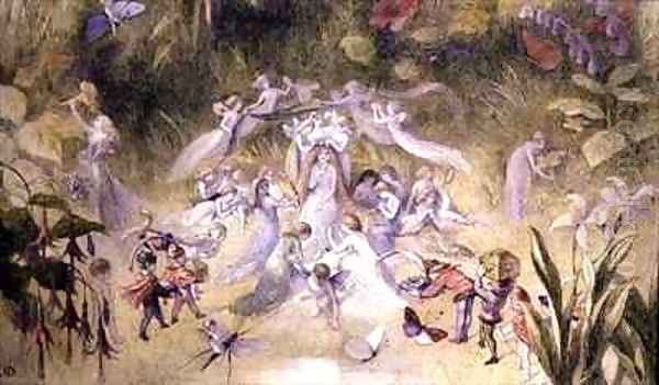 The Toilet of Titania Oil Painting by Richard Doyle