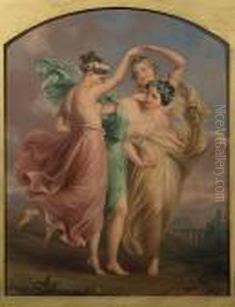 The Three Graces Oil Painting by Edmund Thomas Parris