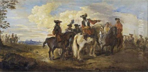 Choc De Cavalerie Oil Painting by Joseph Parrocel