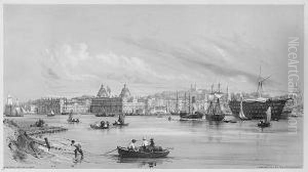 London From The Thames Oil Painting by William Parrott