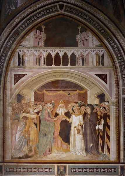 The Betrothal of the Virgin 1360s Oil Painting by Lippo Di Vanni