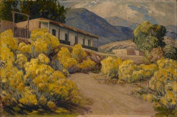 Chamisa Santa Fe Oil Painting by Sheldon Parsons