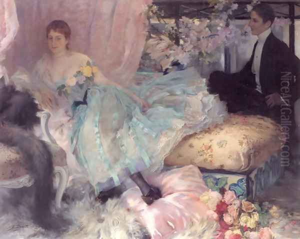 The Eager Suitor Oil Painting by Henri-Lucien Doucet