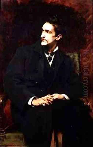 Portrait of Robert 1855-1921 Count of Montesquiou Fezensac Oil Painting by Henri-Lucien Doucet